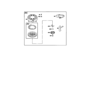 Rewind Starter Diagram and Parts List for 12C800TO12C899  Briggs and Stratton Engine